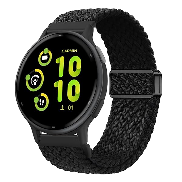 20mm バンド Garmin Vivoactive 5 / Venu Sq 2 / Forerunner 165 Music 交換バンド 交換ベルト 換えバンド 編組ストラップ ベルト バンド マグネット 磁気バックル バックル付き 交換用ストラップ ガーミン Venu 2 Plus / Forerunner 245 Music / 645 Music ...