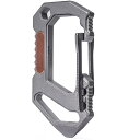 EDCマルチツール キーホルダー型 チタン カラビナキーホルダー EDCツール 6in1工具 メンズ 軍用チタン製 真鍮の装飾 石洗処理 アウトドア用 edcツ...