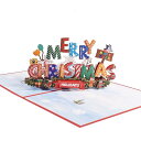 クリスマスカード 立体 3D ポップアップ グリーディングカード クリスマスメッセージカード 飛び出す クリスマス飾り 手作りギフト ホリデー ギフト クリスマ...