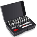 ラチェットレンチ 工具セット ビット差込 6.35mm(1/4') 六角レンチ ラチェット ビットセット ラチェットレンチ ガレージツール / バイクの整備 /...