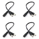 DC電源ケーブル 4個セット 2分岐ケーブル 外径5.5mm 内径2.1mm 1メスー2オススプリッタケーブル 防犯カメラ用 LEDテープライト用 CCTVカメ...