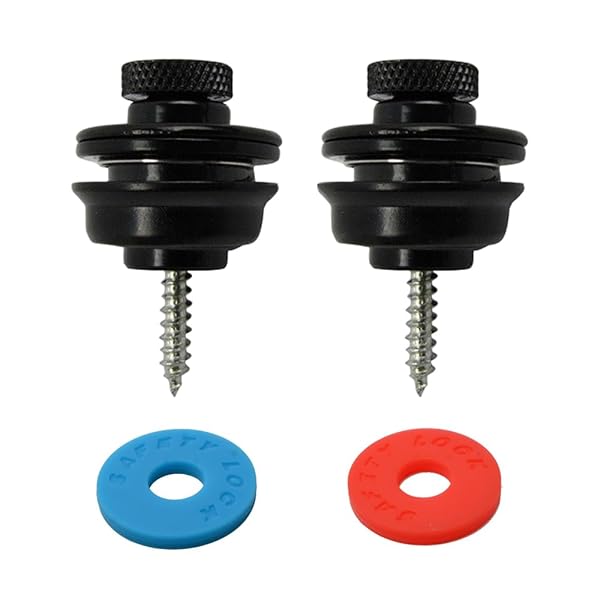 ロック式ストラップピン ギターストラップロックピン 4個セット 金属製 ロックピン 2枚滑り止めマット ギターストラップ ピン 滑り止め 落下防止 取り付け簡単...