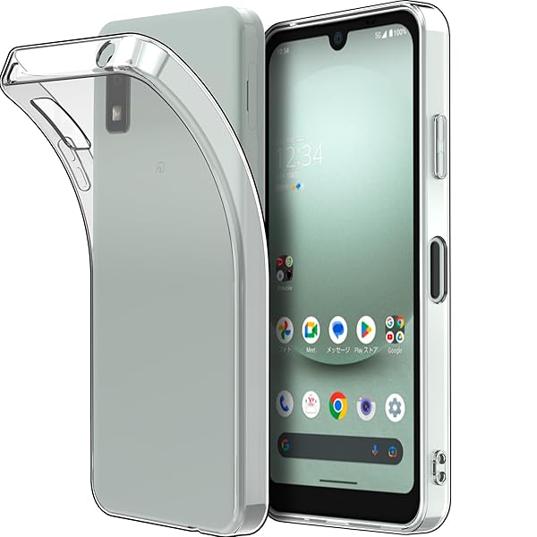 AQUOS wish3 SH-53D SH-M25 ケース ストラップが付き シリコン ソフト 透明 TPU 超薄型 軽量 落下防止 衝撃吸収 擦り傷防止 AQUOS wish3 A302SH 用 スマホケース アクオス wish3 用 クリアケース 送料無料