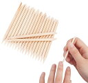 ウッドスティック ポリッシュネイルアート ネイル用棒 ネイルプッシャー ネイル用 ケアツール はみ出しネイルの補正 簡単甘皮処理 多機能 木製 DIY (20本セット) 送料無料