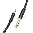 オーディオ 変換ケーブル 1m 3.5 mmミニプラグto 6.35 mm 標準プラグ オス-オス 立体音響ケーブル対応 スマートコンピュータ DVD ホームシアター など 送料無料