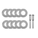 小型 ダイヤモンドカッター 直径22 mm (10枚入) 3mm 軸2本 ダイヤモンドドリル刃セット 彫刻工具 研磨工具付き 送料無料
