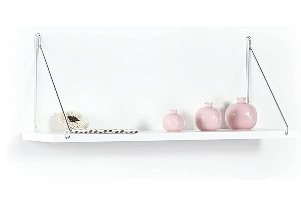 ウォールシェルフ オープンシェルフ 壁がけ棚 飾り棚 吊り棚 壁につける棚 壁面収納 壁を傷つけない 玄関 収納 ナチュラル ホワイト ブラック 1個入り (ホワイト)