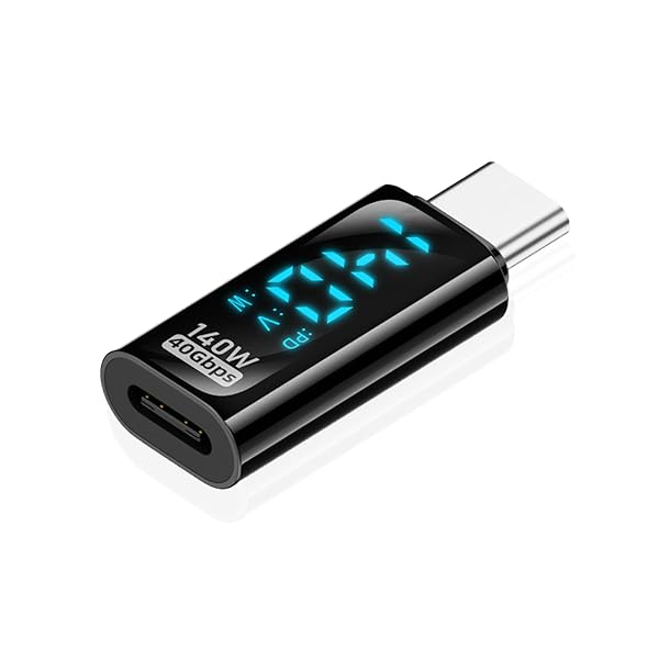 USB C to USB C 変換アダプタ 出力スクリーン表示 PD 140W急速充電 40Gbps高速データ転送 8K@60Hz映像..