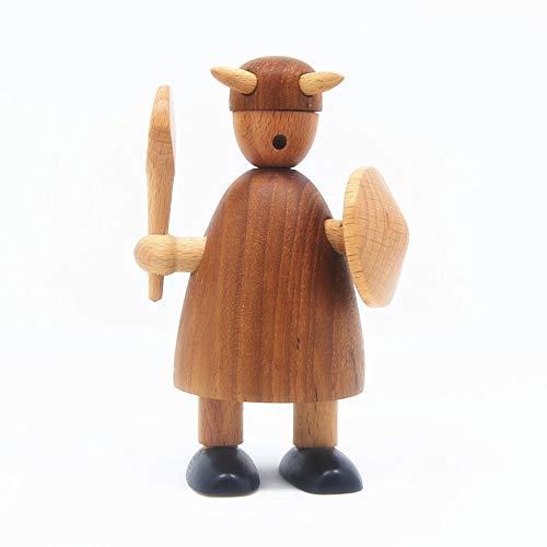 ■商品説明■ バイキング 人形 置物 北欧スタイル 木制 (ナチュラル2) 商品名：VIKING材　質：チーク、ブナ高さ：約11.5CM　奥行き：約5.5cm　幅：約幅9.2CM ●可愛らしい木の人形 丸みを帯びたフォルムのボディ、角のついた兜が印象的なヴァイキング。顔に空いた穴が何とも言えないかわいさで、様々な表情を連想させてくれます。他のバイキングシリーズとともに、一度手に取ればコレクションしたくなること間違いなし！ ●バイキング バイキングは、昔、西ヨーロッパ沿海部を侵略した海賊たちのこと。海賊をモチーフにしていますが、この「バイキング」はとってもキュート！ 手には、戦士に欠かせない武器の矛と盾が！ でも、戦っているというより、ガードマンとして守ってくれているような優しい印象を受けます。●たくさん並べて バイキングシリーズは、それぞれ体型や色が違います。向かい合わせておしゃべりしている様子や、きれいに整列している様子など 様々なコーディネートを楽しむことができます。たくさん並べて、ヴァイキングの集会（？）をしてみたり、他の動物たちと 一緒に飾っても、とても可愛いですよ♪ ●個性的なオブジェ バイキングは、天然木であるチーク材とメープル材を使用しています。ボディに使われているチークは、世界の3大銘木の1つに数えられ、味わバイキング 人形 置物 北欧スタイル 木制 (ナチュラル2)