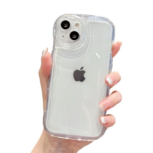Zodiac - iPhone 14 Pro Max ケース 透明 クリア アクスタ収納 波型サイド 可愛い ソフト 韓国 アイフォン14 Pro Max カバー ウェーブ 推し活 レディース 女性 お洒落 カメラ保護 透明
