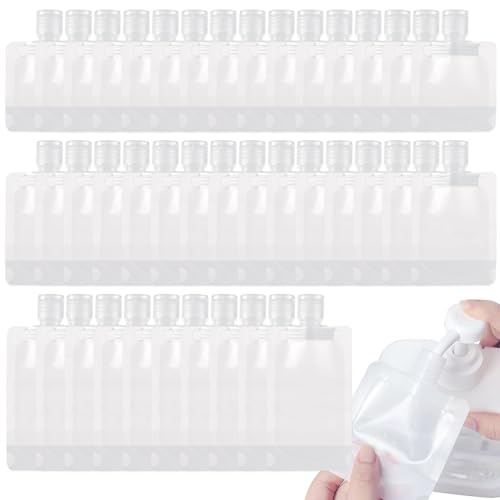 トラベルボトル 30ml 50ml 100ml 各20個 旅行用 シャンプー 小分け 透明 詰め替え パウチ 漏れ防止 トラベル シャンプー 容器 使い回し パウチ容器 持ち運び 詰め替えボトル 60個セット 旅行