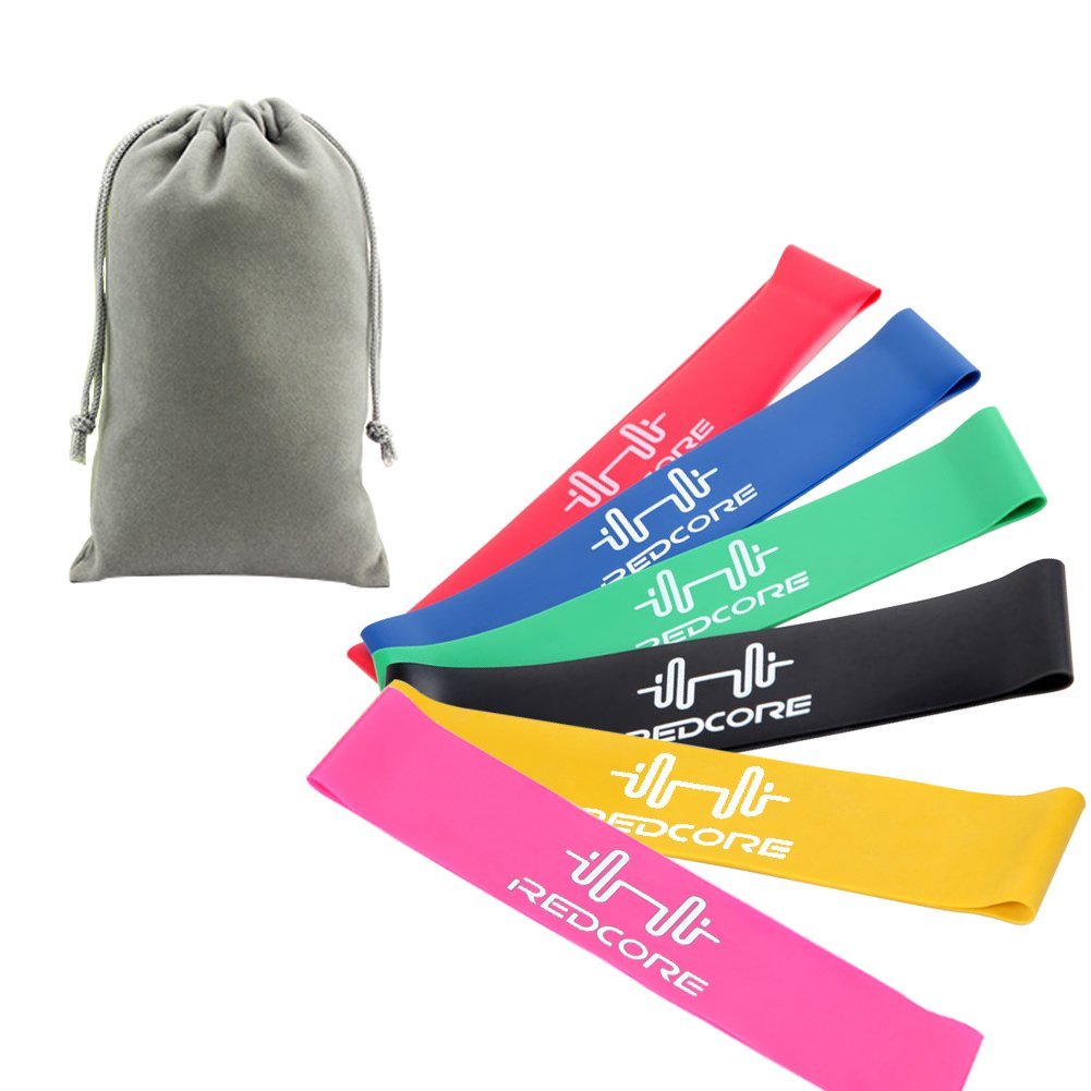 【処分特価】 エクササイズグッズ ゴムバンド ゴムバンド トレーニング チューブ ループバンド 6個セット 筋トレバンド 収納袋付き「NEW」 ◇RC-MSCGUM-6【メール便対応】