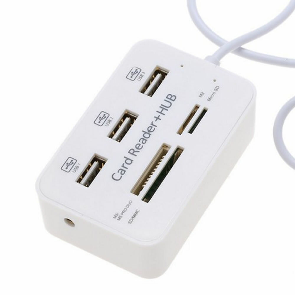 【送料無料】 SDカードリーダー マルチカードリーダー USB2.0 3ポート 増設 USBカードリーダー SDメモリーカードリーダー MicroSD SD SDHC TF USBメモリ キーボード マウス プリンター デジカメ モバイル音楽プレイヤー