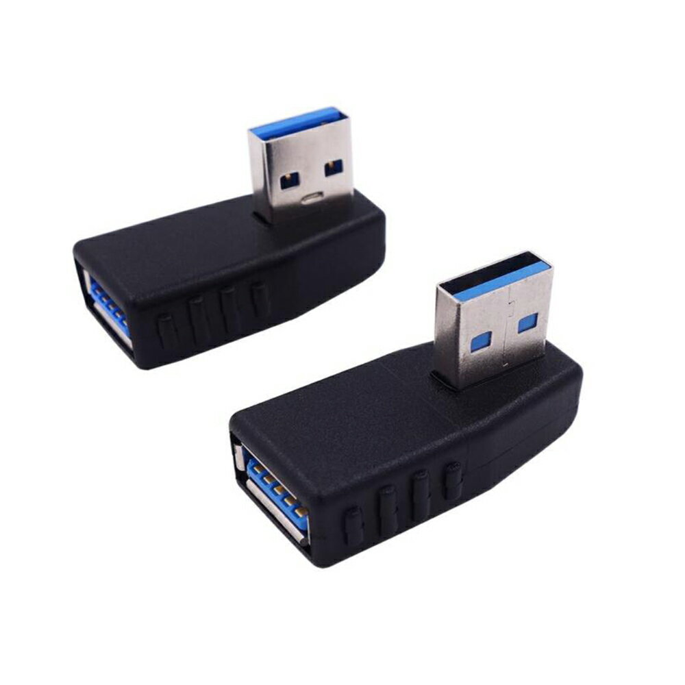 直角 USB 3.0 アダプタ 90度 直角 方向 変換 左向き 右向き USB コネクタ 左右セッ ...