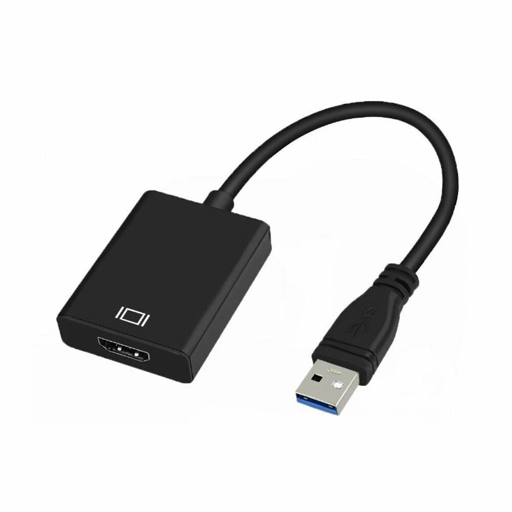 楽天LAVETT【送料無料】 USB3.0 HDMI 変換 アダプタ 1080P フル HD キラーパス Windows 10 8 7 XP 対応 USB2.0 USB 拡張 複製 軽量 電源不要 プロジェクター モニター HDTV 出力 音声出力 ホーム映画 ゲーム 会議 おうち時間 ブラック