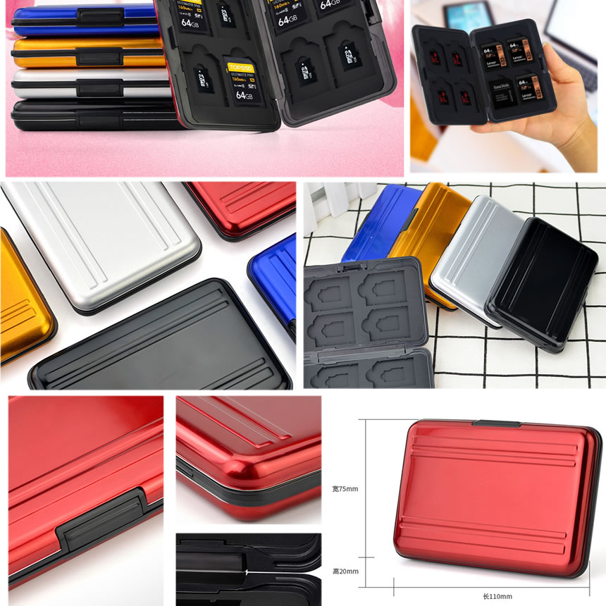 クレジット決済のみ送料無料 マイクロ お気に入り Sdカード 収納 8枚 ブラック 両面 メモリー Msdcase 8 Bk タイプ カードケース アルミ
