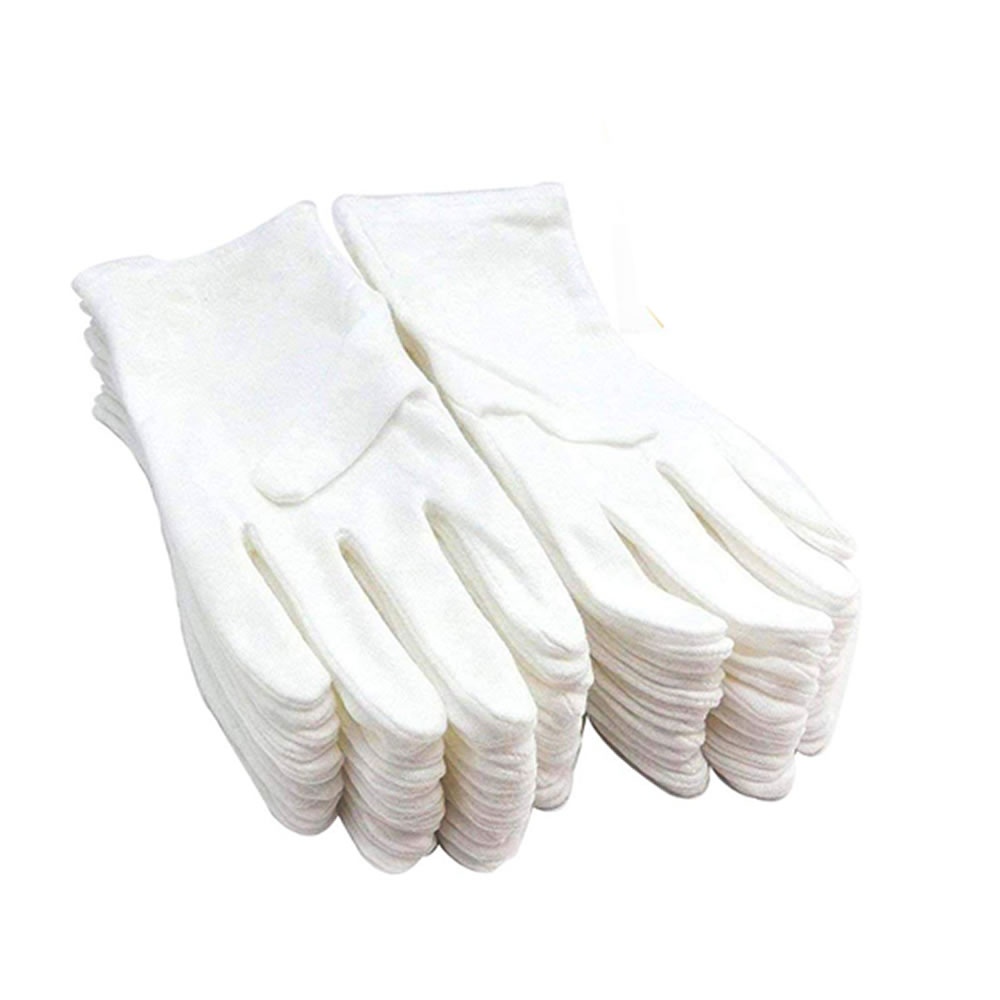 【送料無料】 白手袋 12枚セット Mサイズ 男女兼用 手袋 コットン手袋 コットン 綿 綿100% 12双 日よけ 就寝 演技 指…
