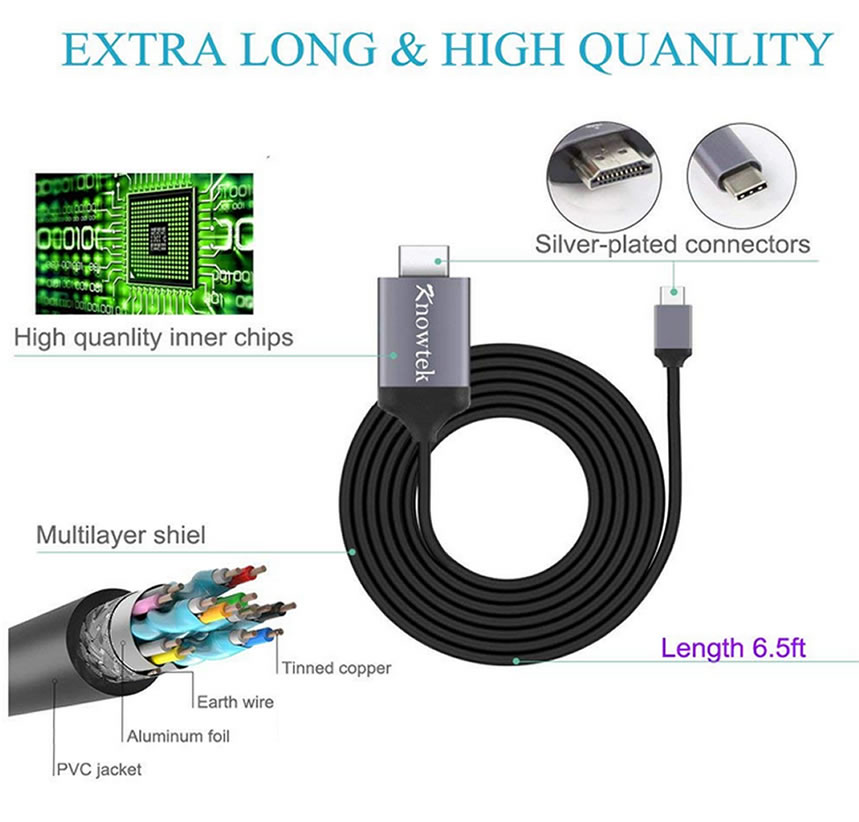TypeCHDMI変換アダプター4KUSBTypeCtoHDMIケーブル合金端子高耐久性HDMI4K