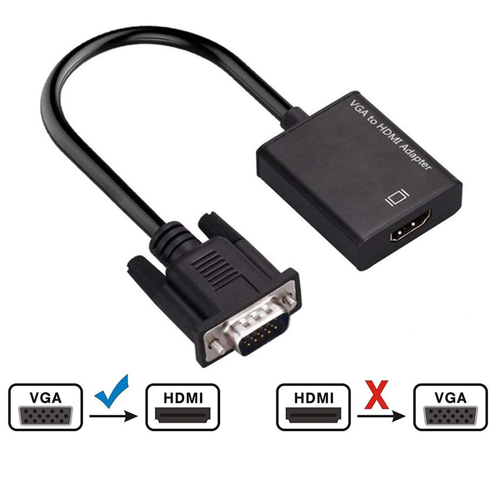 VGA to HDMI 変換 解像度 1080P ビデオ PC プロジェクター ディスプレイ VGA ...