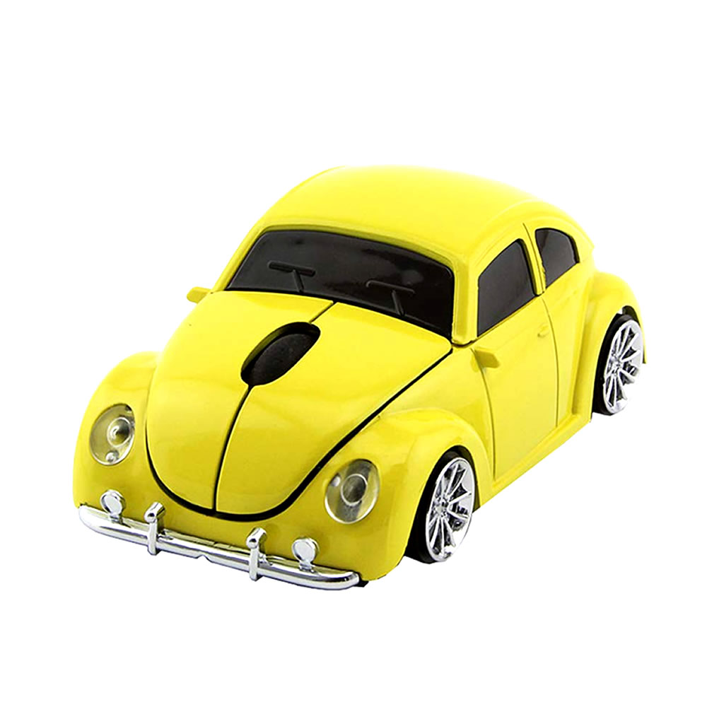 【送料無料】 車型無線マウス イエロー 車 2.4GHz ワイヤレスマウス USB 光学式 ゲーミング コードレスマウス 車型 ノートパソコン 軽量 マウス パ...