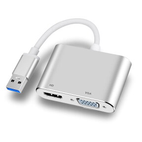 【送料無料】 USB VGA 変換アダプタ USB3.0ToHDMI デュアルディスプレイ HDMI出力 hdmi usb USBVGAA USB3.0端子 VGA出力 HDMI出力 Windows7/8/10 パソコン ノートパソコン PC Windows PC周辺機器 周辺機器 VGAアダプタ