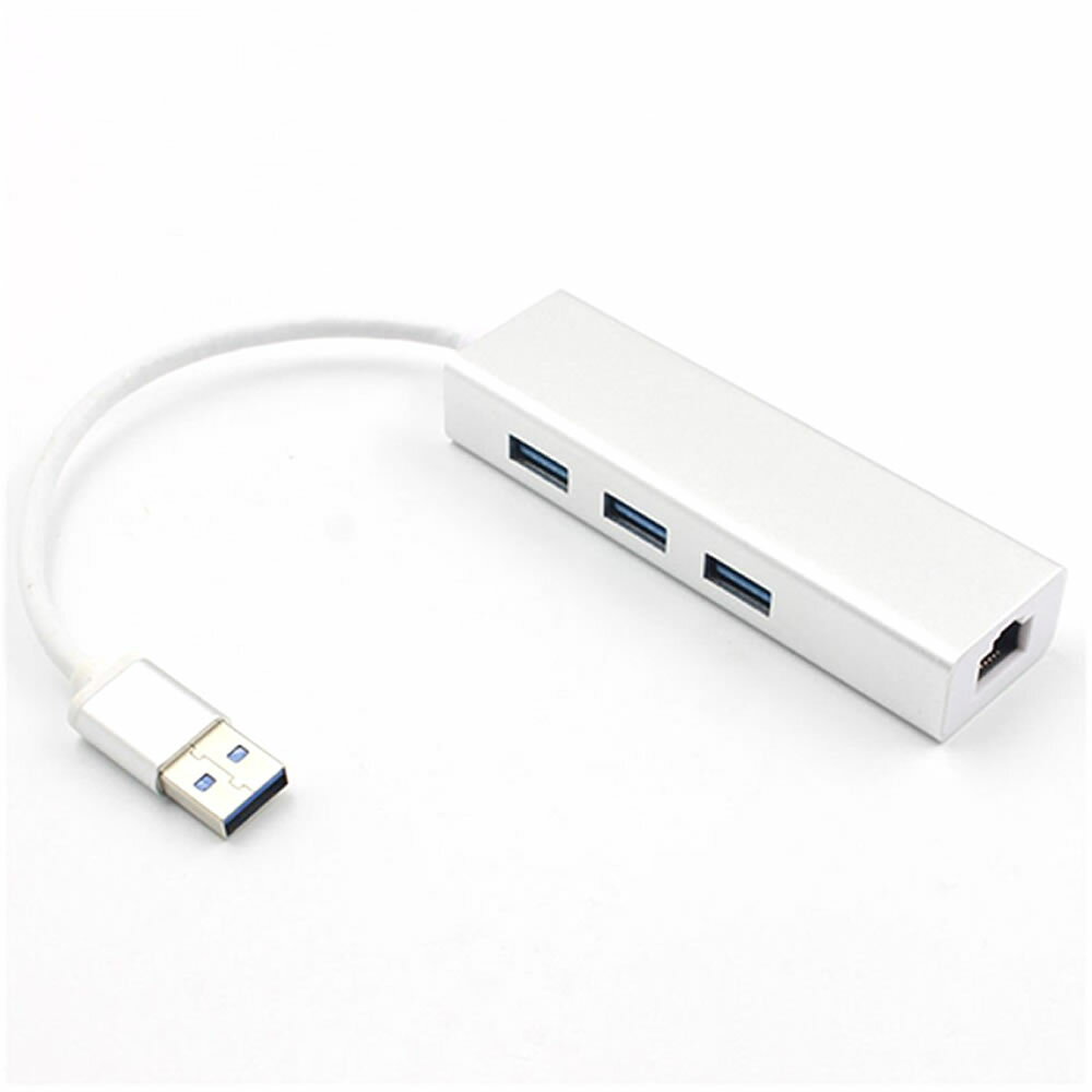 3ポート USB ハブ USB2.0 ギガビット イ