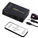 5/23 20:00 - 5/27 01:59限定ポイント5倍 HDMIセレクター 3入力1出力 HDMI切り替え器 分配器 自動切り換え 4K 手動 リモコン付き 3CHANGE