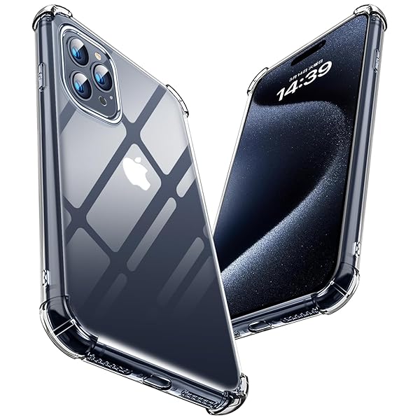 iPhone 15 Pro Max ケース クリア 全面保護カバー 耐衝撃 衝撃吸収 tpu 耐震 ソフト軽量 薄型 落下防止 透明 耐久 ストラップホール付き 黄変防止 指紋防止 滑り防止 QIワイヤレス充電に対応 人気 携帯カバー 送料無料