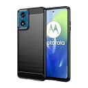 Motorola Moto G24 ケース 耐衝撃 炭素繊維 カーボン 指紋防止 シンプルでオシャレ 耐久性の高い 滑り止め ボタンは押しやすかい 肌触りも良く 持ちやすさのケースブラック 送料無料