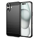 iPhone 16 ケース 耐衝撃 炭素繊維 カーボン 指紋防止 シンプルでオシャレ 耐久性の高い 滑り止め ボタンは押しやすかい 肌触りも良く 持ちやすさのケースブラック 送料無料