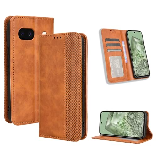 対応 Google Pixel 8A ケース 手帳型 Pixel 8a 手帳型ケース カバー 手帳型 PUレザー カード収納 財布型 軽量 耐衝撃 ケース マグネット スマホケース 横置き機能HSPTPIX8 (ブラウン) 送料無料