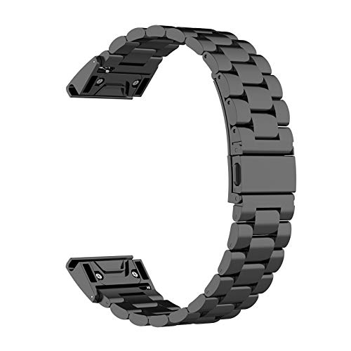 ガーミン Approach S62 / Forerunner 965 / Instinct 2 / Fenix 7 / Fenix 6 / Forerunner 955 / ForeAthlete 945 交換バンド 22mm 腕時計バンド ステンレス製 金属ベルト 耐衝撃 防汗 ビジネス風 装着簡単 送料無料
