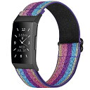 Fitbit Charge 4 / Fitbit Charge 3 / Charge 3 SE ナイロン弾性スポーツバンド交換用ストレッチバンド ストラップ 送...