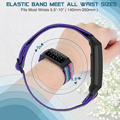Fitbit Charge 4 / Fitbit Charge 3 / Charge 3 SE ナイロン弾性スポーツバンド交換用ストレッチバンド ストラップ 送料無料
