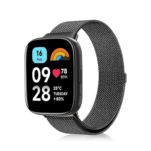 Xiaomi Redmi Watch 3 Active バンド ファッション 交換バンド 磁気 バックル付き ベルト サイズ調節可能 ステンレス製 交換バンド コンパチブル Xiaomi Redmi Watch 3 Active バンド (黒) 送料無料 Xiaomi Redmi Watch 3 Active バンド ファッション 交換バンド 磁気 バックル付き ベルト サイズ調節可能 ステンレス製 交換バンド コンパチブル Xiaomi Redmi Watch 3 Active バンド (黒) 送料無料