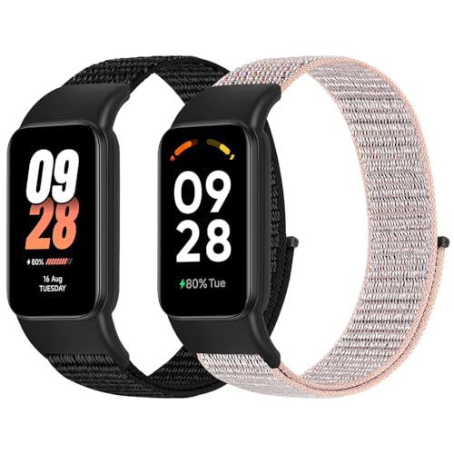 Xiaomi Band 8 Active 交換バンド / Xiaomi Redmi Smart Band 2 交換ベルト ベルクロデザイン サイズ調節可能 バンド ナイロン製 時計バンド 柔らかい 替えバンド 防汗 軽量 コンパチブル Smart Band 8 Active / Redmi Smart Band 2 バンド