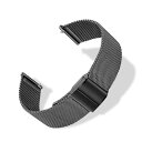 時計バンド 22mm 交換バンド ステンレス 金属ウォッチバンド 調整簡単 スマートウォッチ 金属ベルト Huawei Samsung Amazfit Garmin Xiaomi Ticwatchなどです ミラネーゼ メッシュ 交換ベルト (ブラック / 22mm) 送料無料
