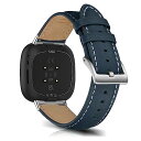 Fitbit Versa 4 / Versa 3 交換バンド レザーバンド PUレザー バンド PUレザー素材 ベルト ソフト 柔軟性 ビジネス風 交換ベルト ...