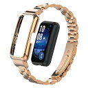 Huawei Band 9 / Huawei Band 8 交換バンド ステンレス メタル おしゃれ 交換クイックリリースボタン アクセサリー ストラップ 替えベルト レディース & メンズ 交換ベルト ビジネス風 調整工具付き Huawei band 8 ローズゴールド 送料無料
