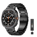 Galaxy Watch Ultra バンド 交換バンド ステンレス メタル おしゃれ 交換バンド クイックリリース ストラップ 替えベルト レディース & メンズ 交換ベルト ビジネス風 調整工具付き Galaxy Watch Ultra ブラック 送料無料
