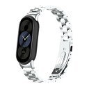 Xiaomi Smart Band 9/ Xiaomi Smart Band 8 / Xiaomi Mi Band 9/ 8 バンド 交換バンド ステンレス メタル おしゃれ 交換バンド クイックリリース ストラップ 替えベルト レディース & メンズ 交換ベルト ビジネス風 調整工具付き Xiaomi Smart Band 8 シルバ ...
