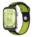 Huawei Watch Fit 3 交換ベルトスマートウォッチバンド スポーツストラップ 簡単クリック 簡単調整 防水 ソフト 超軽量 通気性 快適性 交換ベルト 男女兼用 替えベルト HUAWEI WATCH FIT3 (ブラックイエロー) 送料無料