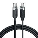 USB C ケーブル 3M 60W シリコンケーブル ブラック PD / QC 急速充電 タイプCケーブル 絡まない 断線防止 充電ケーブル 結束バンド付き iPhone 16 / iPhone 15 / iPhone Plus MacBook Air / Pro Galaxy Switch等USB C機種対応 送料無料