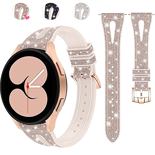 Galaxy Watch FE / 7 / 6 Galaxy Watch 6 Classic Galaxy Watch 5 / 4 バンド Galaxy Watch 5 pro Galaxy Watch 4 Classic バンド 20mmバンド キラキラ 幻の変色 かわいい (ゴールド) 送料無料
