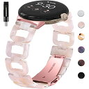 Google Pixel Watch3 41mm (2024) / Pixel Watch2 (2023) / Pixel Watch (2022) バンド 可愛いベルト ストラップ 耐水性 装着簡単 長さ調整できる 軽量 快適 コンパチブル グーグル ピクセル ウォッチ 2 3(ピンク花) 送料無料(2)