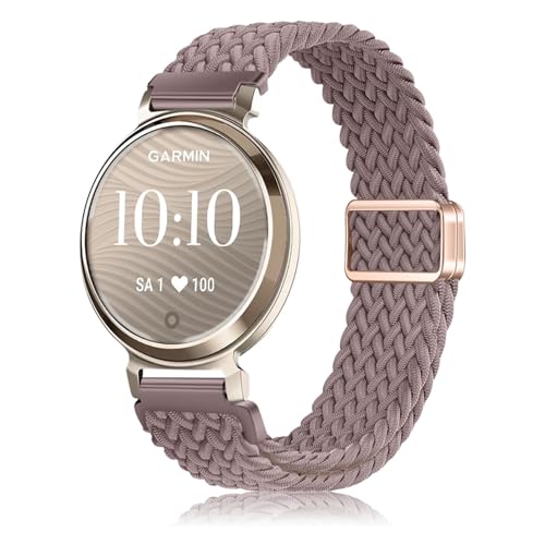 Garmin Lily 2 Active / Garmin Lily 2 交換バンド 弾性 ナイロン 交換ベルト ガーミン リリー2 替えベルト 替えバンド 磁気バックル 調節可能 柔らしい 軽量 洗える 耐久性 マグネット 換えベルト コンパチブルGarmin Lily 2 Sport / Lily 2 Classic (パープ...