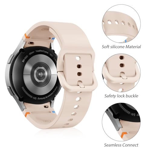 Galaxy watch 7 / FE / 6 / 5 / 4 交換バンド 40mm 44mm スポーツ バンド コンパチブル Samsung Galaxy Watch 6 Classic 43mm 47mm / 5 Pro 45mm / Galaxy Watch 4 Classic 42mm 46mm シリコン 交換ベルト 柔らかい 通気 レディース メンズ 送料無料