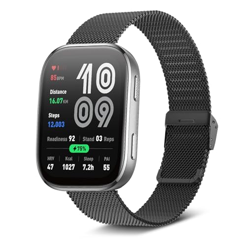 Amazfit Bip 6 Х 22mm 򴹥٥ ƥ쥹 °Х 򴹥Х ؤȥå ɻ ƥ쥹 Ĵ...