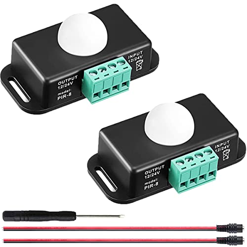 ミニPIRセンサー12 V 24 Vモーションセンサースイッチ調節可能な LED スイッチ コント ローラードライ..