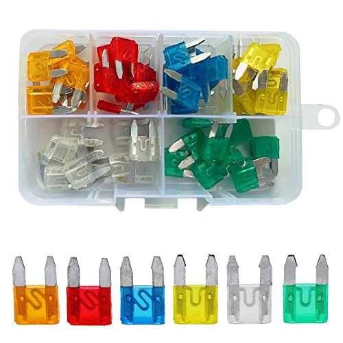ヒューズ セット 60個 カーヒューズ 小型ヒューズ （5A/10A/15A/20A/25A/30A） 6種類 各10個 車ブレードヒューズ 識別しやすい 取り付けが簡単 車/トラック/オートバイ用電装必需品 収納ボックス付きで